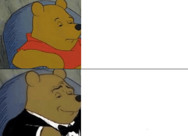 Tuxedo Winnie The Pooh meme about Pair of Thieves