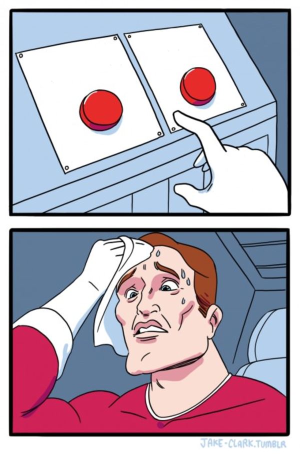 Two Buttons meme about Pair of Thieves