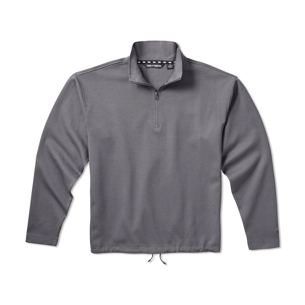 Off Duty Relaxed 1/4 Zip Pullover in grey