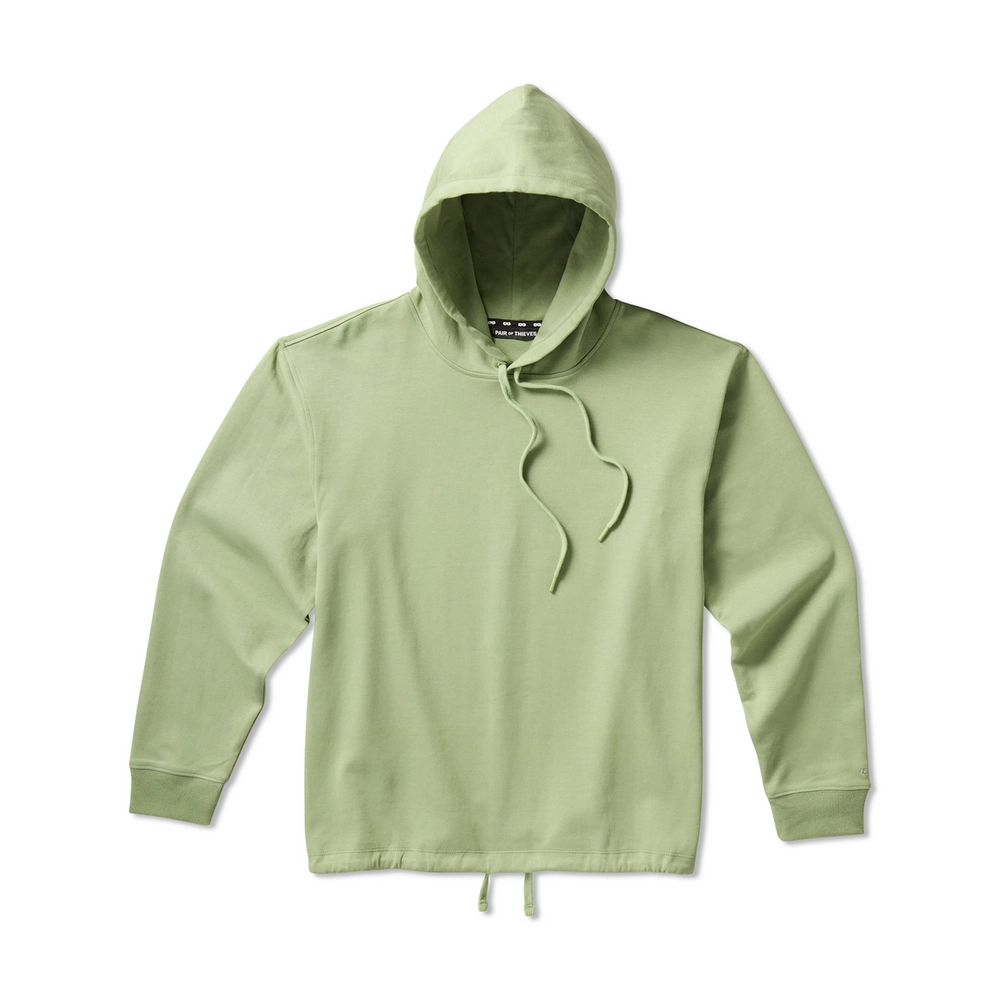 Off Duty Relaxed Pullover Hoodie in sage green