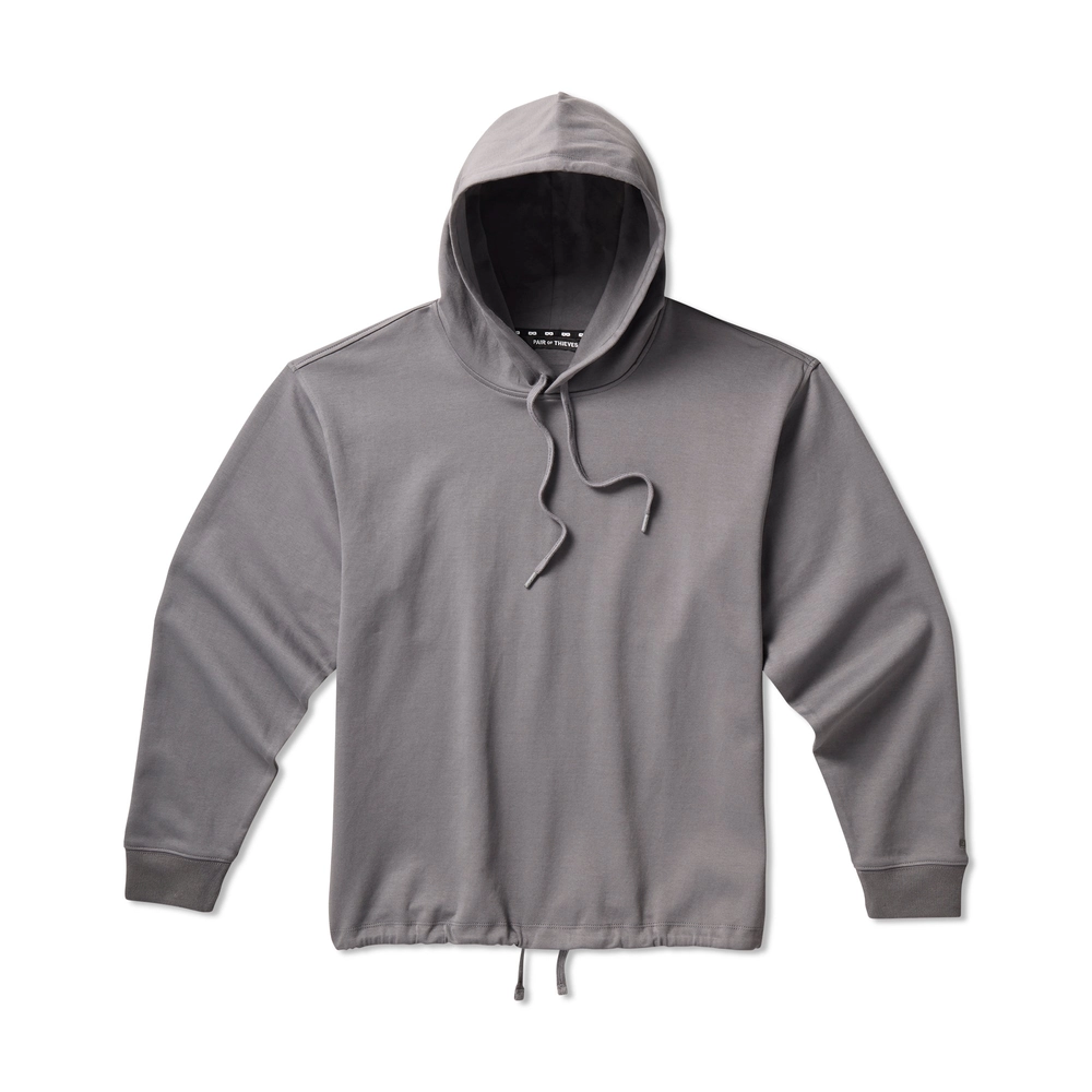 Off Duty Relaxed Pullover Hoodie in grey